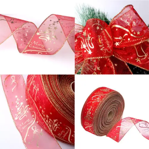 Luxury Red Xmas Tree Ornament Home Shopping Mall Christmas Ribbon Decorations Party Supplies Increase Festival Atmosphere NEW | Дом и сад