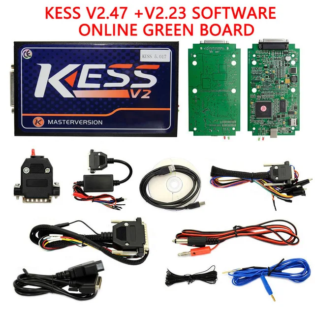 Онлайн Красный ЕС Версия KESS V5.017 V2.47 без жетонов лимит Kess Master HW 5,017 Kess V2 OBD2 менеджер тюнинговый комплект 5017 ECU программист