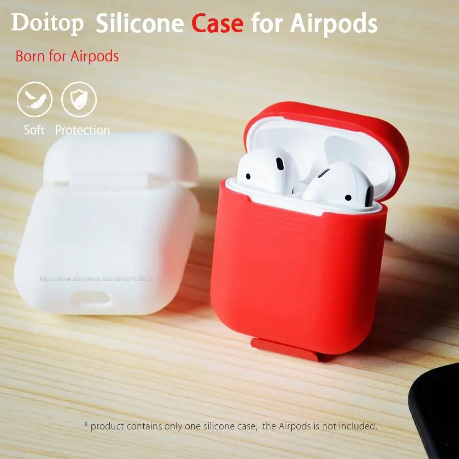 Силиконовый защитный водонепроницаемый чехол для наушников Apple AirPods