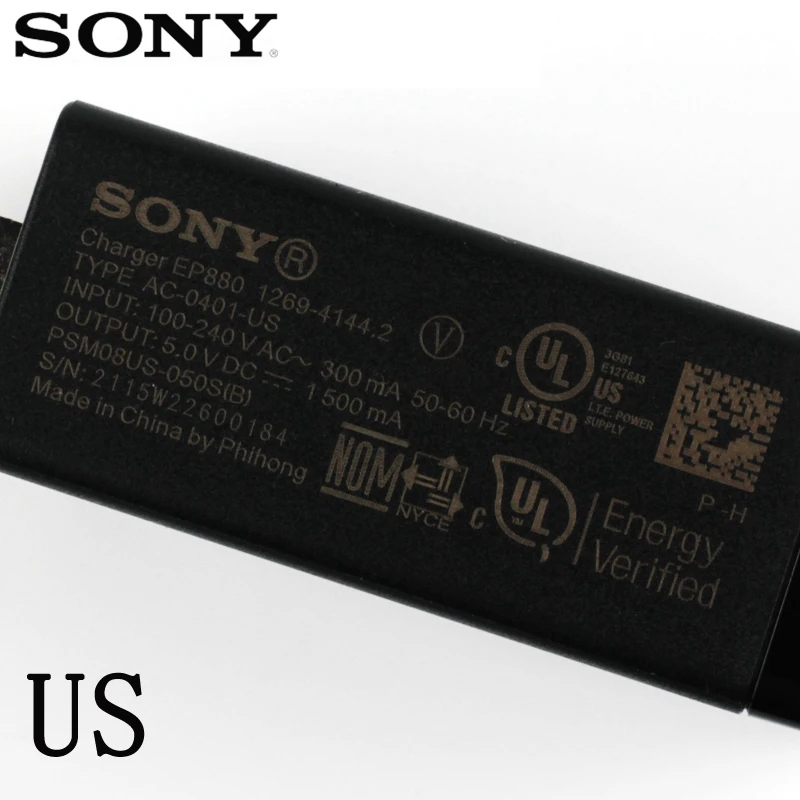 SONY Оригинальное дорожное настенное зарядное устройство для SONY Xperia XA3 Ultra Z6 Compact XA2 Plus Z1 mini D5503 Z3 mini Z4 настенный адаптер