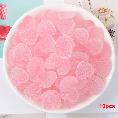 Pink 10pcs Happy monkey 5 шт./10 шт./упак. слизь талисманы игрушки Смола любовь конфеты принадлежности дополнение наполнитель для пушистого прозрачного облака слизи DIY ремесла - Цвет: Pink 10pcs