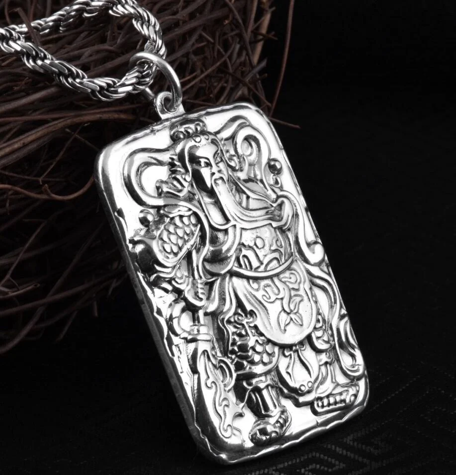 Серебряная подвеска в виде таблички серебро 999 пробы | Украшения и аксессуары