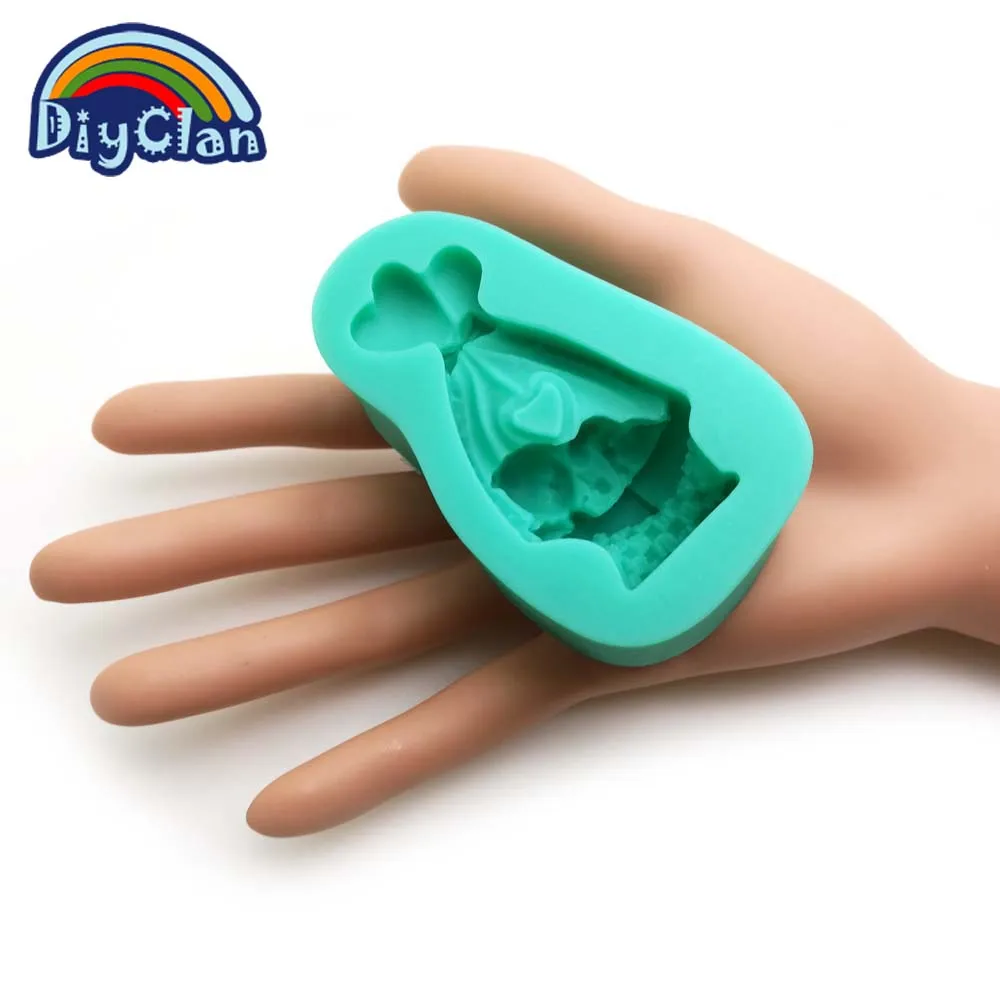 

Baby Silicone Fondant Cake Molds Handmade Chocolate Soap Cake Tools Mother's Day Baking Resin Form S0105BB