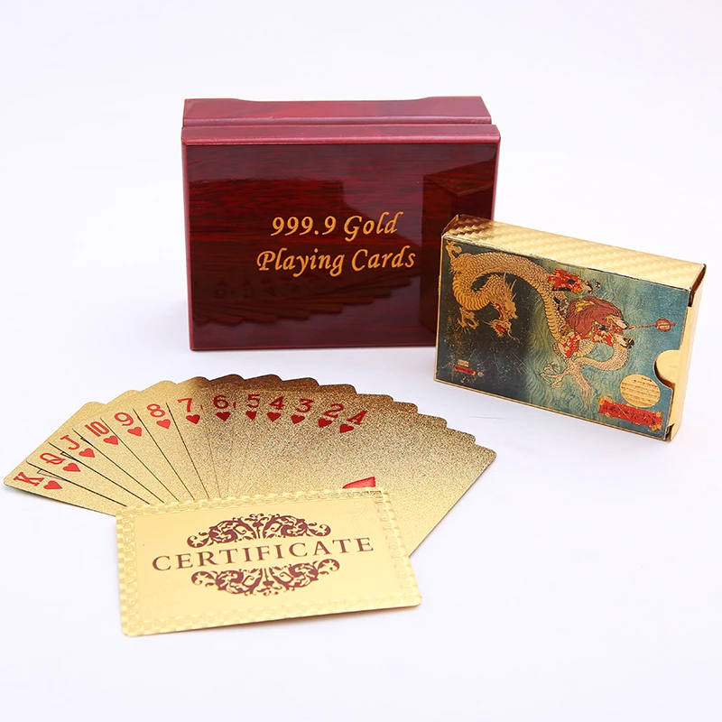 Играющий дракон карты деревянная коробка для упаковки Водонепроницаемая