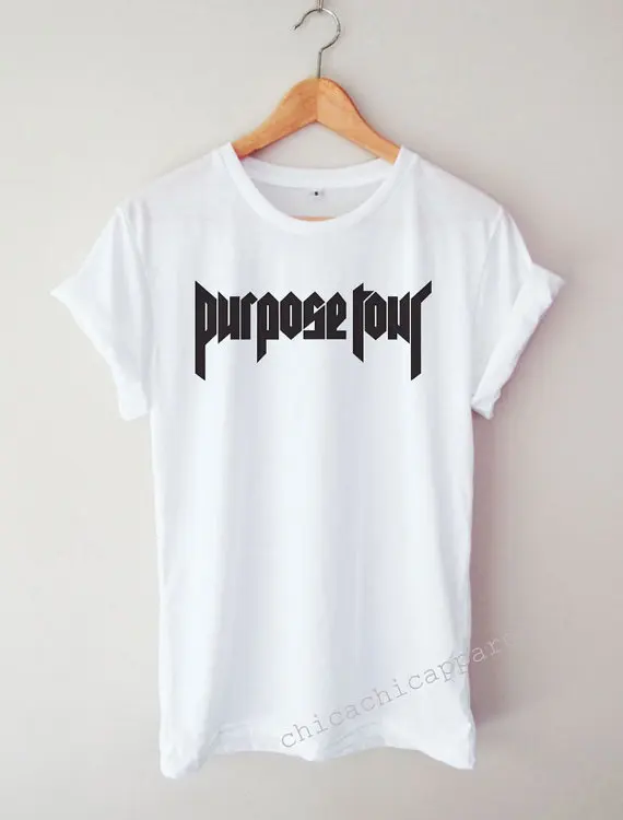 Футболка Purpose Tour хип хоп Tumblr хипстерская футболка Unisex C572|hipster t-shirt|tumblr t-shirtt-shirt t-shirt