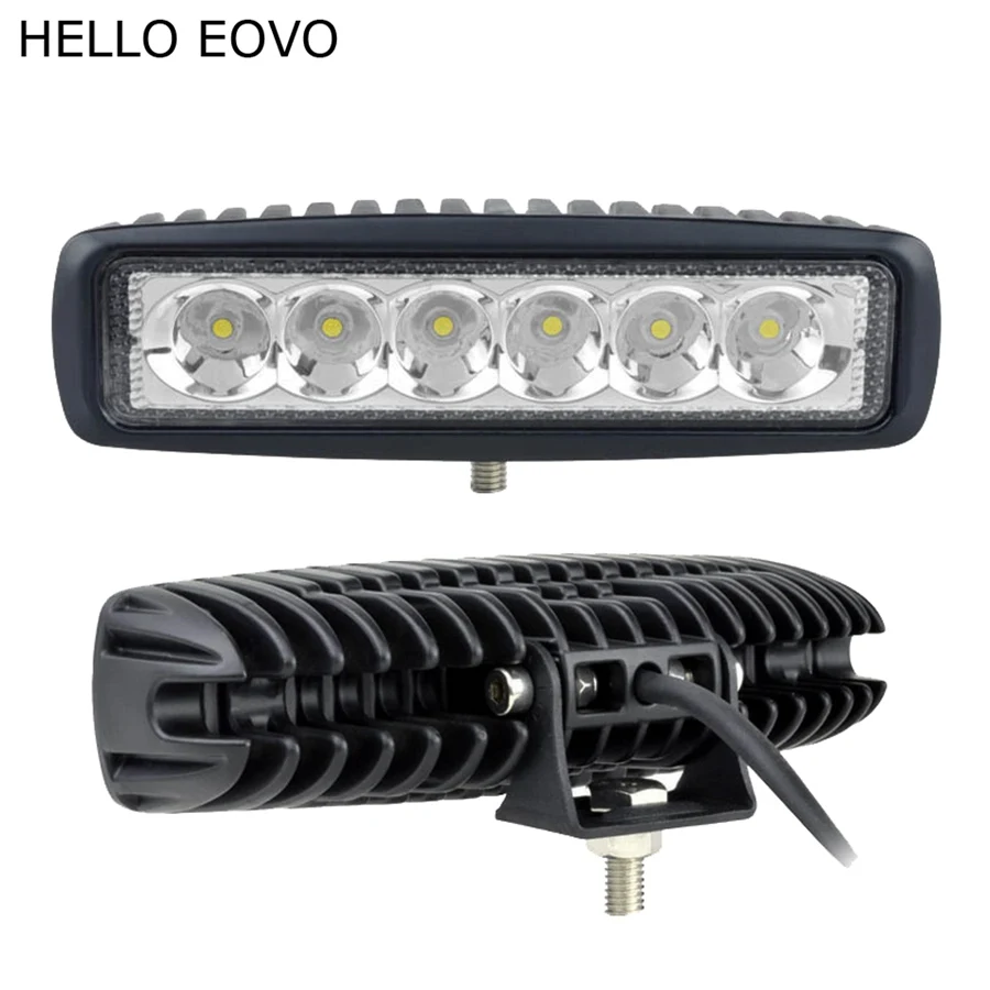 Светодиодные индикаторы рабочего освещения HELLO EOVO 2 шт. 6 дюймов 18 Вт для