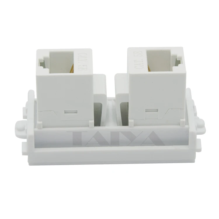 Настенный разъем RJ45 female с двумя портами|wall plate|wall connectorwall plate connector |