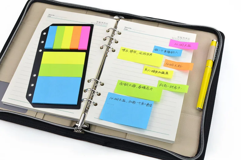 6 катушка с отрывными листами внутренние страницы memo pad для A5& A6 Размеры свободные блокнот со съемными листами самоклеящийся блокнот для записей