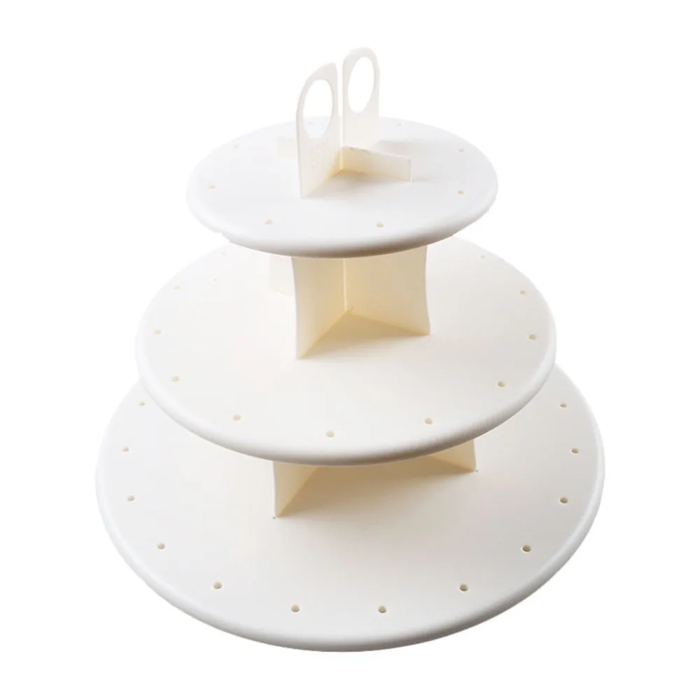 Простая подставка для торта с 3 башнями пирожных макарунов дисплея инструменты