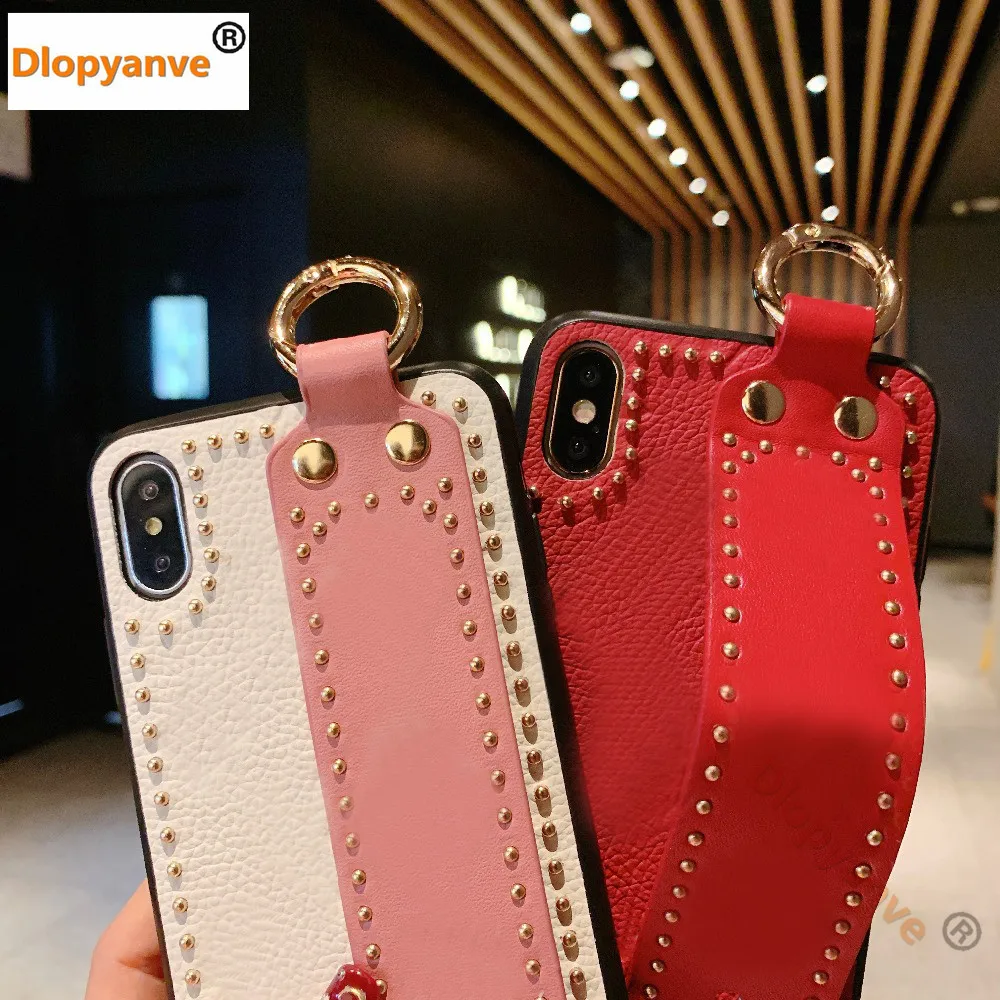 Модный портативный кожаный чехол для телефона для IPhone 11, 11Pro, X, XR, Max, 6, 6 S, 7, 8 Plus, чехол на запястье, защитный чехол для девочек, подарок