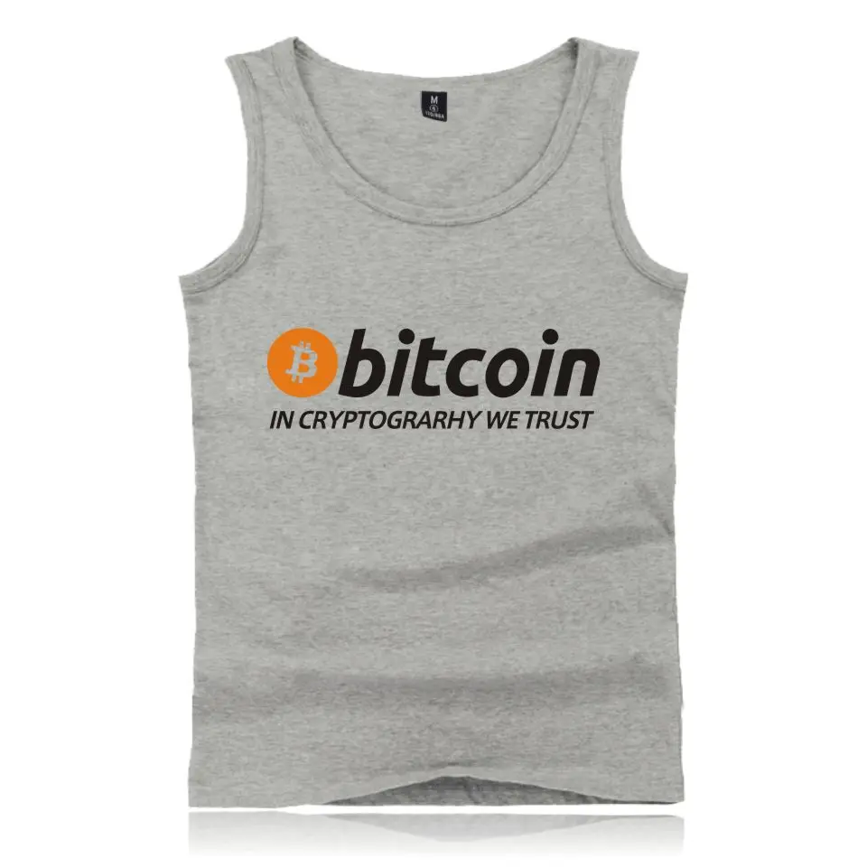 Новинка Биткоин в Cryptograrhy We Trust майка для мужчин и женщин Повседневное платье