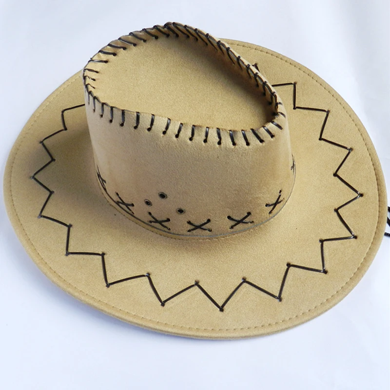 

New Western Cowgirl Hat Simple Vintage Gangster Trilby Suede Hat With Wide Brim Gentleman Lady Winter Autumn Jazz Caps Sombrero