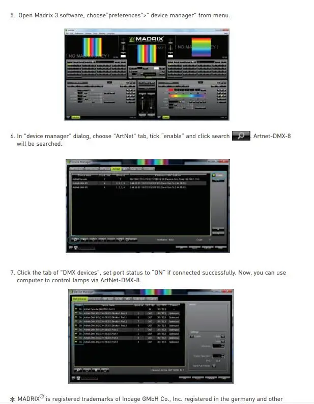 Быстрая Artnet-DMX-8 ArtNet конвертер DMX контроллер DC5-24V 512 канала* 8 портов Выход работает с MADRIX для светодиодный лампы