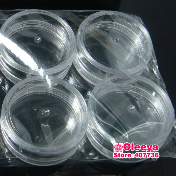 24шт/лот 3x1.7см Коробки с винтовой крышкой для бутылок и банок, акриловый ящик для хранения ногтевого искусства, переносной контейнер для деталей и инструментов Diy Y2709.