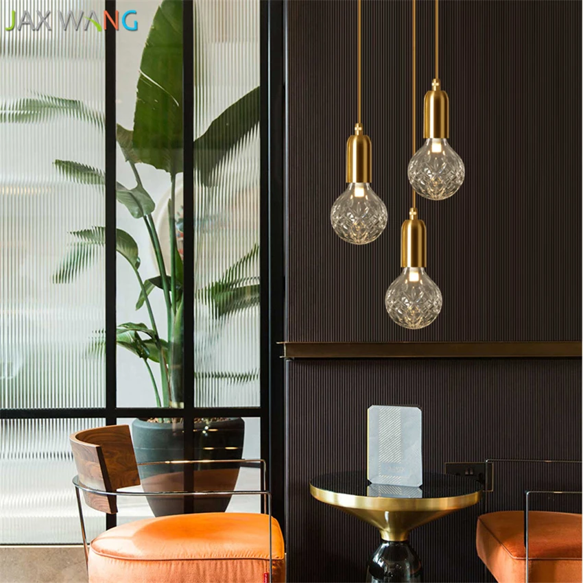 Скандинавские подвесные светильники в стиле пост модерн лампы из хрустального