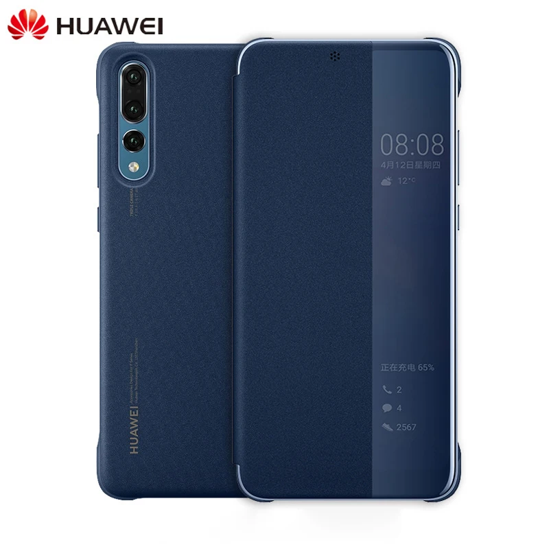 Оригинальный чехол для Huawei P20 Pro силиконовый умный Магнитный Роскошный флип кейс