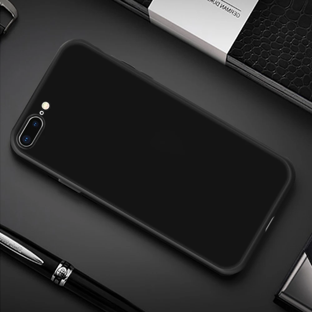 Black TPU Силиконовый мягкий чехол из ТПУ с узором для iPhone 7, 6s, X, 8, 6 Plus, 11 pro, Max, чехол с принтом в виде сердца для iPhone XR, XS, Max, 5S, SE, 5, 11 - Цвет: Black TPU