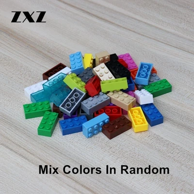 Mix Colors In Random 100 шт./лот Кирпич 2x" сделай сам", аэробас, строительные блоки, кирпичные блоки, совместимые с лего модель 3001 оптом мс комплектов автомобильные аксессуары - Цвет: Mix Colors In Random