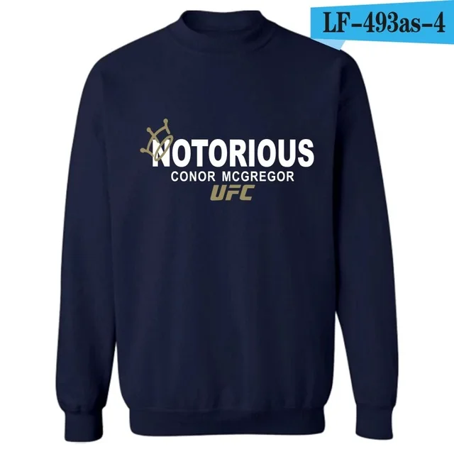 navy blue Толстовки с принтом DETHRONE для мужчин/женщин Конор Макгрегор MMA Notorious толстовка с капюшоном мужской пуловер спортивный костюм размера плюс - Цвет: navy blue