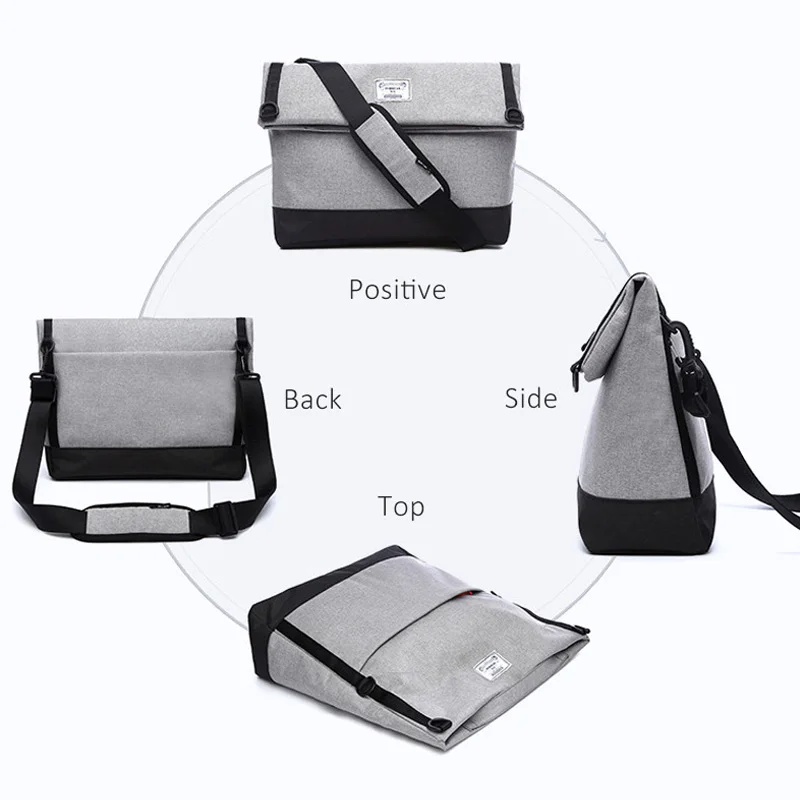 Простая повседневная сумка мессенджер мужские холщовые корейские сумки через