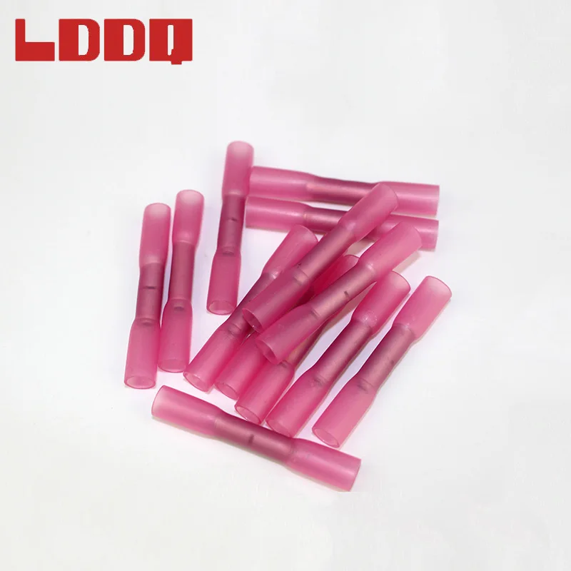 Высококачественные красные термоусадочные стыковые обжимные клеммы LDDQ 100 шт.