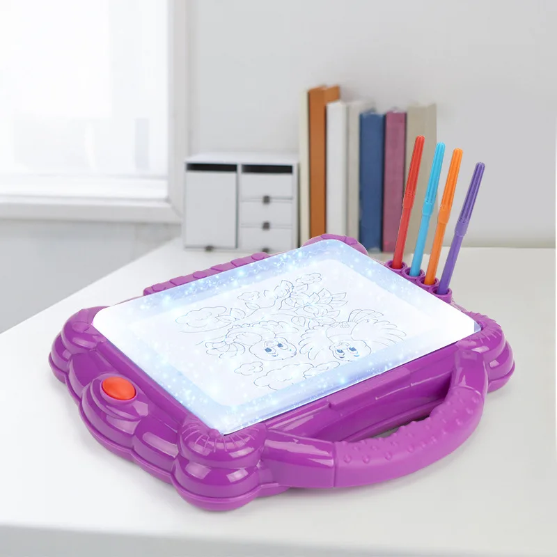 Детские игрушки для рисования новая доска граффити с 12 цветными ручками светлые