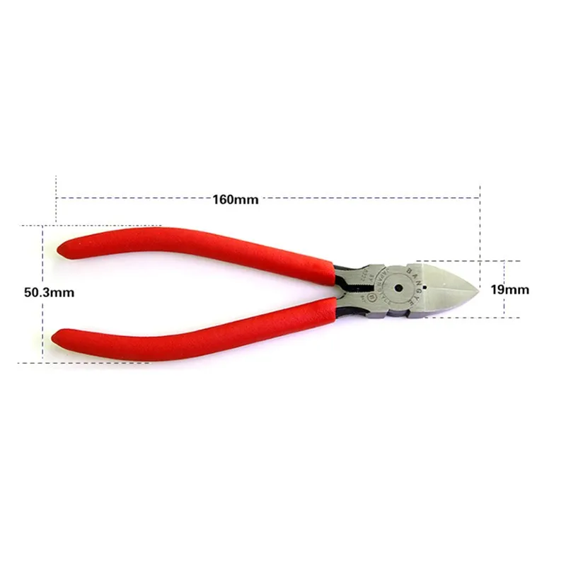 

6.3Inch/16mm Diagonal Cutting Pliers Side Cutter Anti-Slip Cutting Nippers
