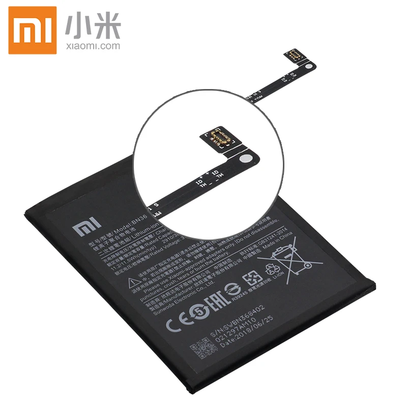 Аккумулятор для телефона Xiao mi BN36 для Xiaomi mi 6X mi 6X mi A2 mi A2 2910 мАч, запасная батарея большой емкости, бесплатные инструменты