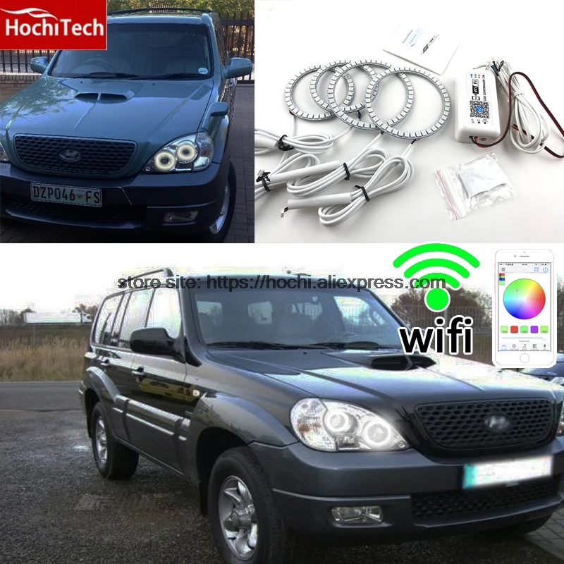 HochiTech отличный RGB многоцветный набор колец halo автомобильный Стайлинг для Hyundai