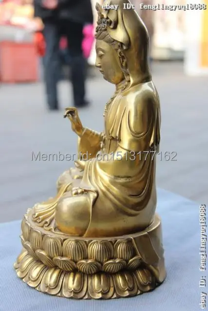 12 Буддизм храм латунь Медь буддийские kwan инь Boddhism богиня статуя бронзовые