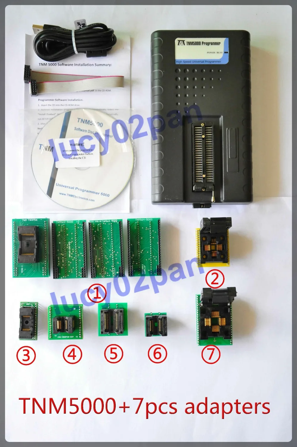 USB программатор TNM5000 nand + TSOP56 532TS2 528S2 300 520S2 200 528TS2 532T4 544T4 комплект адаптеров для