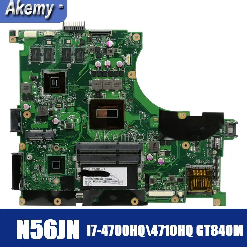 Материнская плата для ноутбука Amazoon N56JN For Asus N56J N56 тест оригинальная материнская I7