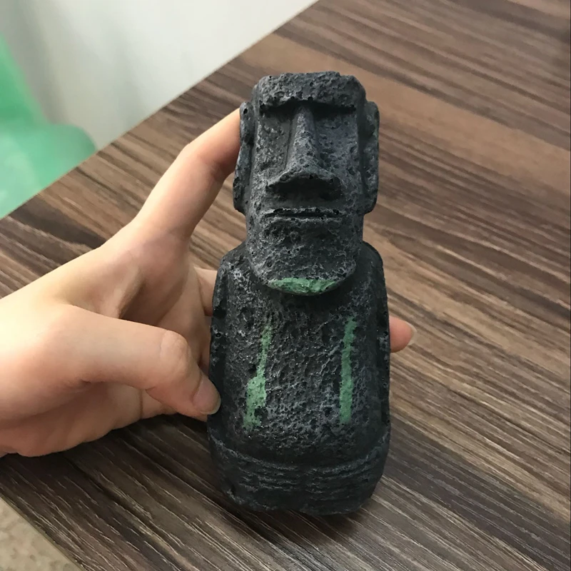 2 шт.(S+ L) из смолы, пасхальный остров, каменные статуи аквариума, украшения для аквариума, как показано на картинке