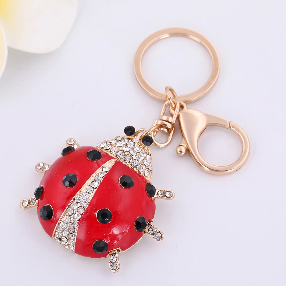 Teamer Кристалл болтающийся брелок Красная божья коровка с точки дрель живопись