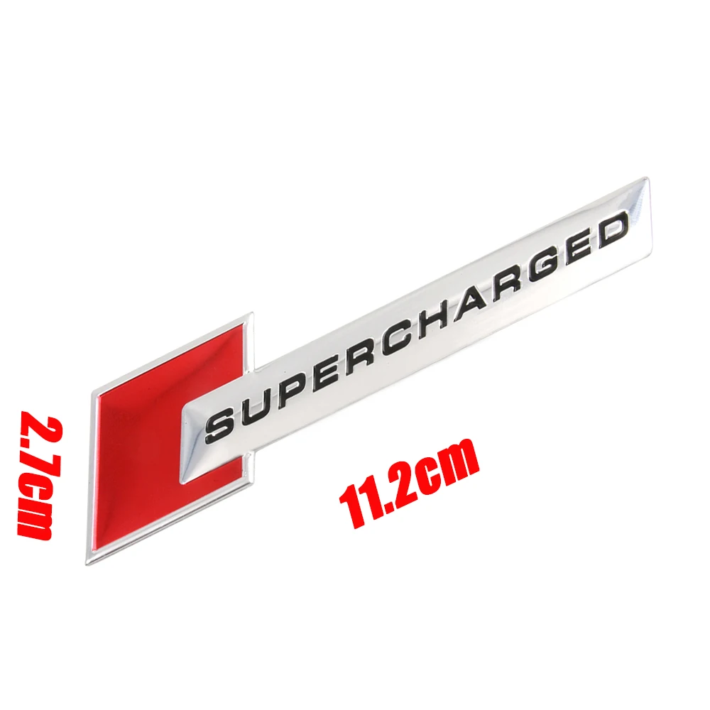 Алюминиевый 3D металлический значок SUPERCHARGED для автомобилей Audi A3 A4 A5 A6 Q3 Q5 Q7 S4 S6 Jeep BMW Ford Volvo Nissan Mazda Kia и т.д.