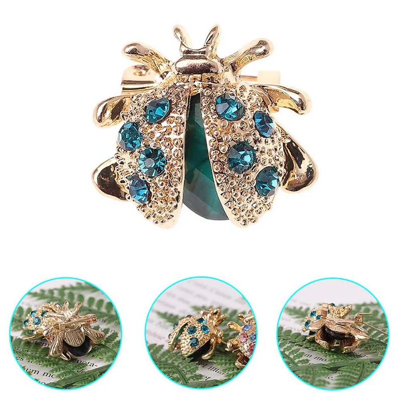 Новинка маленькая божья коровка яркие булавки с кристаллами для женщин и девочек