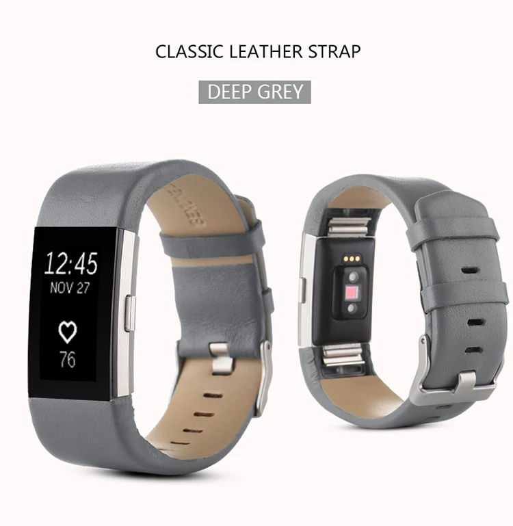 2 In1 COMLYO Wrist Band For Fitbit Charge Strap watchband Belt Genuine Leather with film Bracelet | Электроника