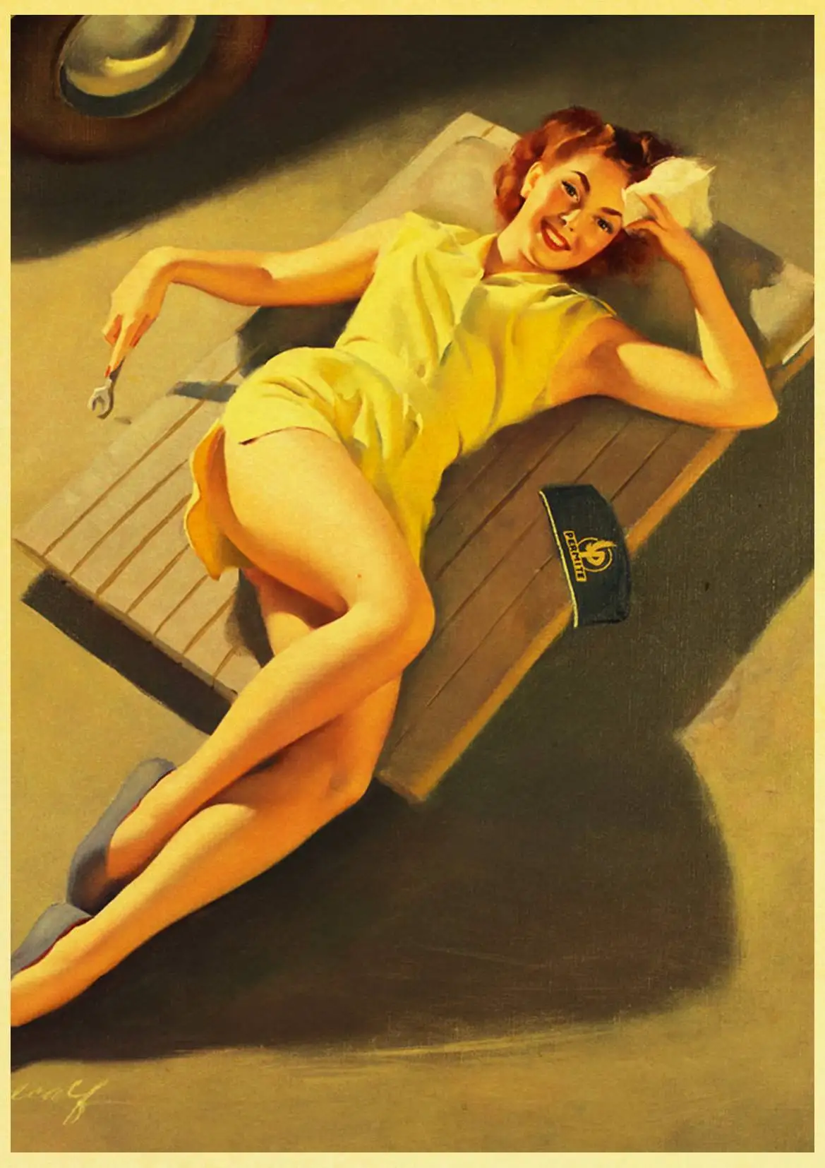D143 Pin up Girl винтажные плакаты принты настенная живопись Высокое качество декор плакат настенная живопись украшение дома - Цвет: D143