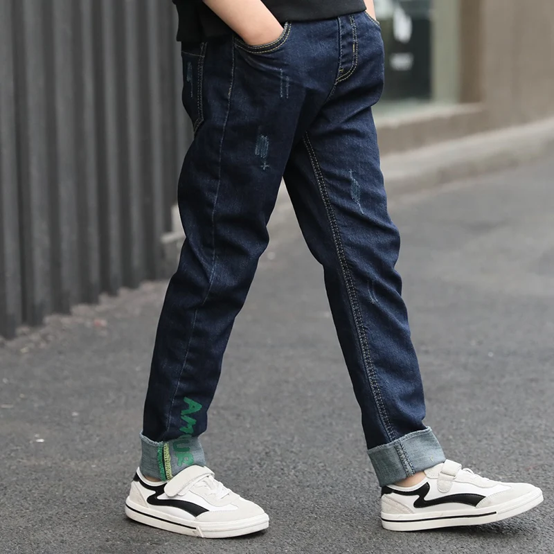 Детские джинсы одежда для мальчиков 2019 Демисезонный детей подростков маленьких