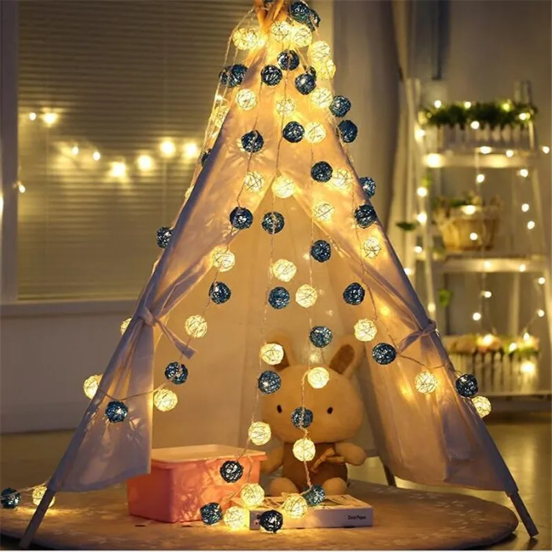 20 основного хода шарообразные светодиодный Рождество в белом и темно синем цвете