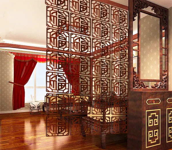 Solid wood modern tiles minimalist living room Partition shield entrance wall hanging bedroom folding panels decorative|Экраны и
