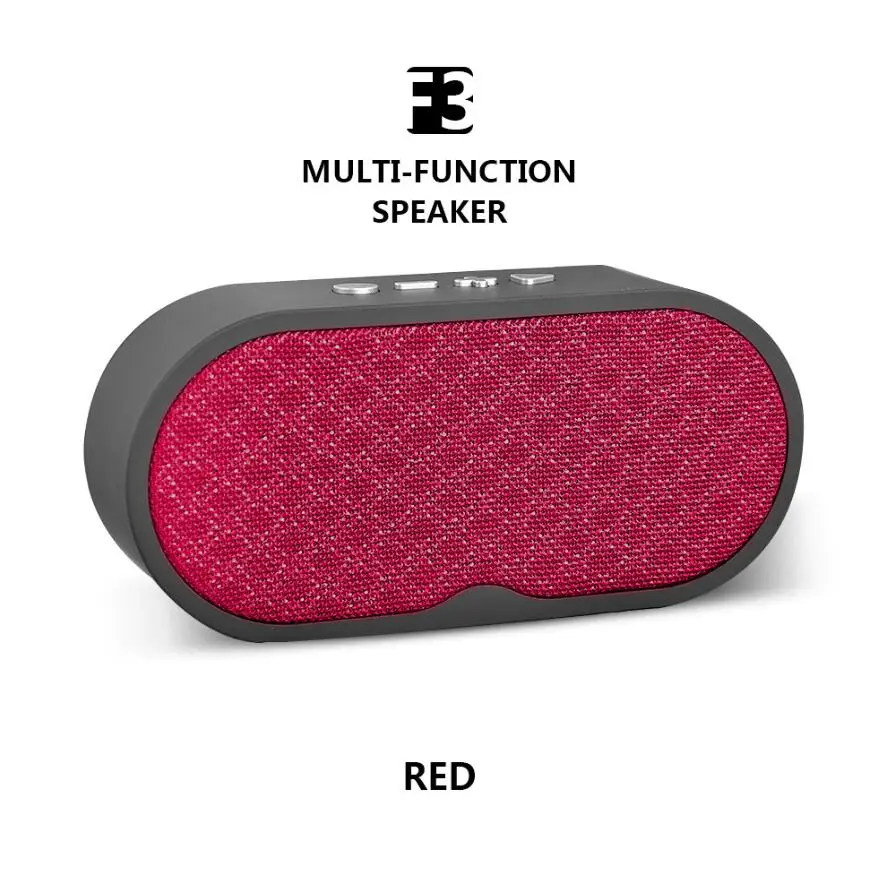 Портативный Bluetooth динамик в стиле ретро с деревянной текстурой, беспроводной стерео сабвуфер, TF карта, воспроизведение музыки, динамик с микрофоном, громкая связь, вызов - Цвет: Red
