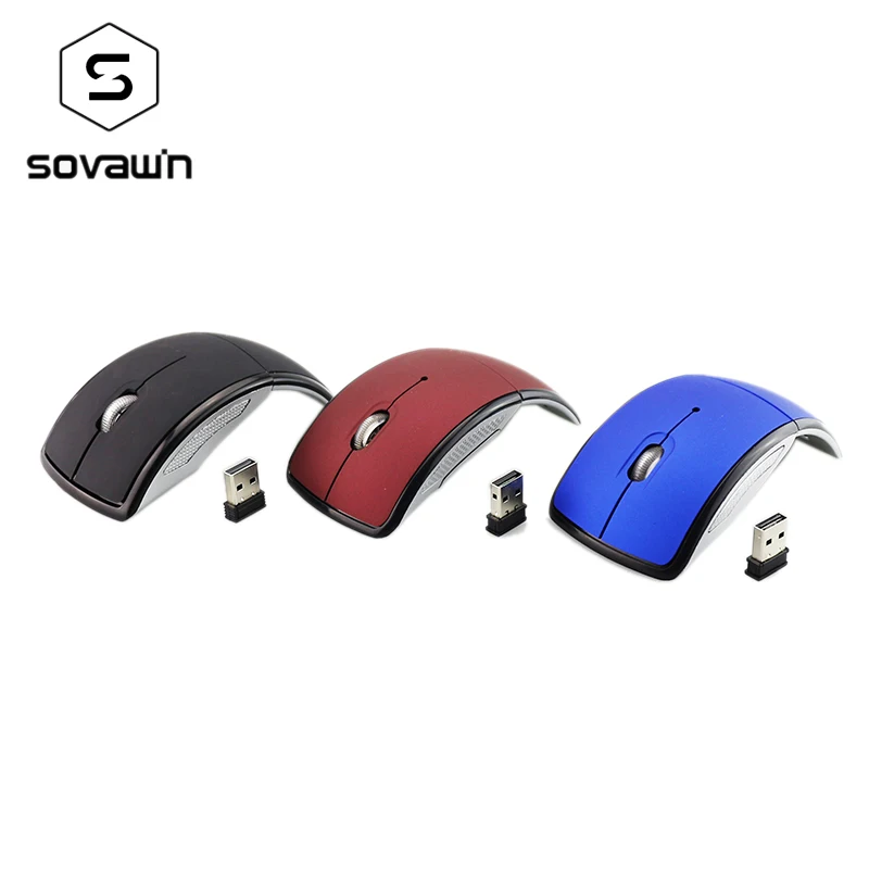 Складная Беспроводная мини мышь Sovawin 2 4g Оптическая usb матовая поверхность