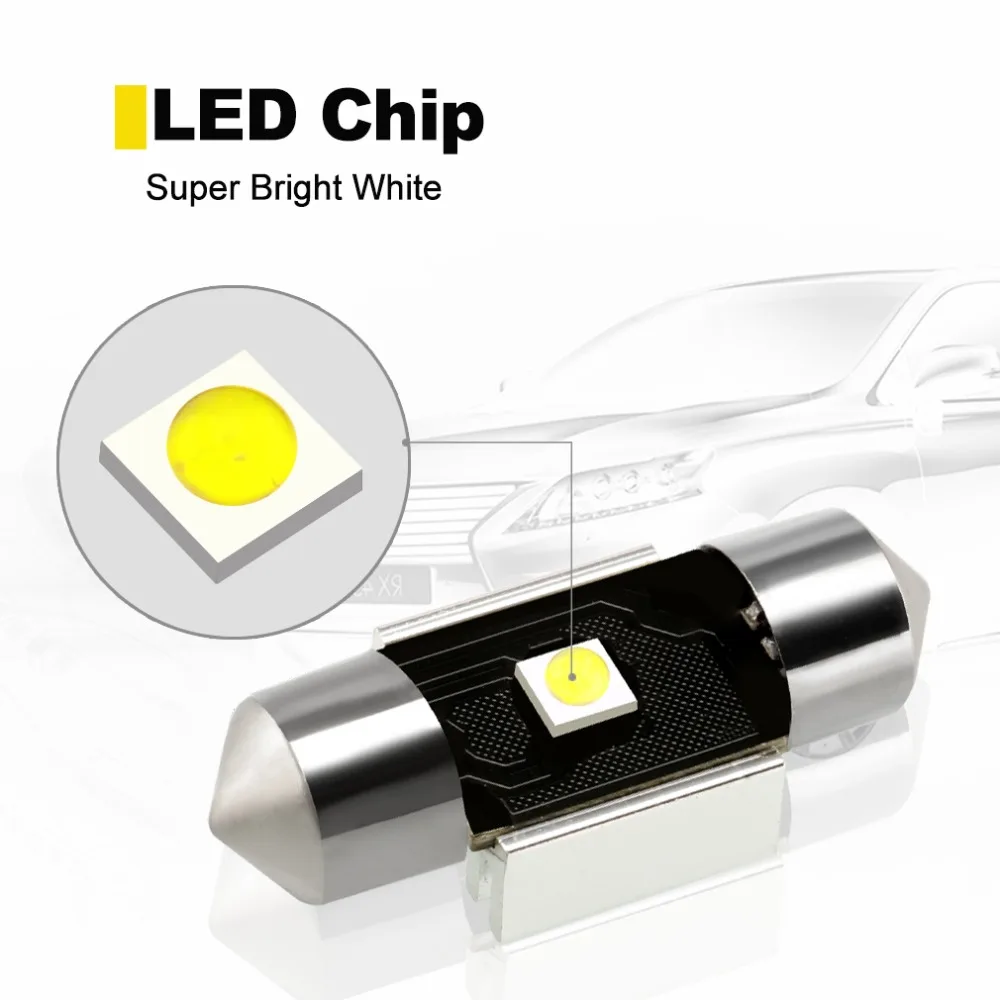 2 шт. светодиодные лампы C5W 31 мм 12 В 6000 К|car lamp interior|31mm bulbauto interior |
