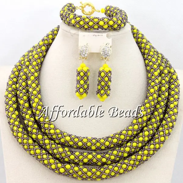 Горячая Распродажа нигерийский ювелирный набор красивый африканский Модный