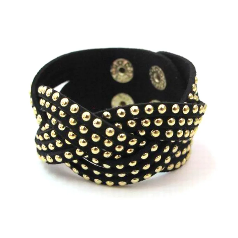 2018 многослойное украшение в стиле панк браслеты из сплава металла круглые