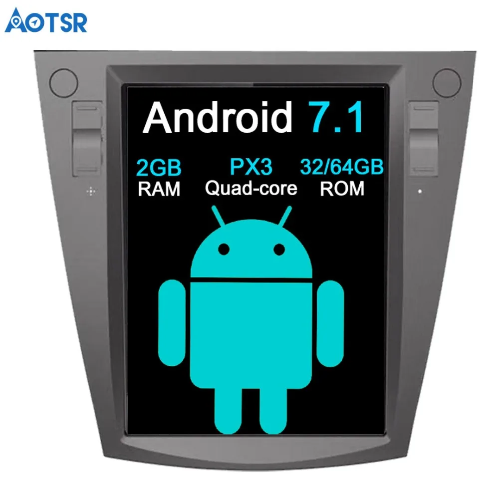 Aotsr Android 7 1 Тесла стиль автомобильный без DVD плеера GPS навигация для Subaru Forester 2013 2014