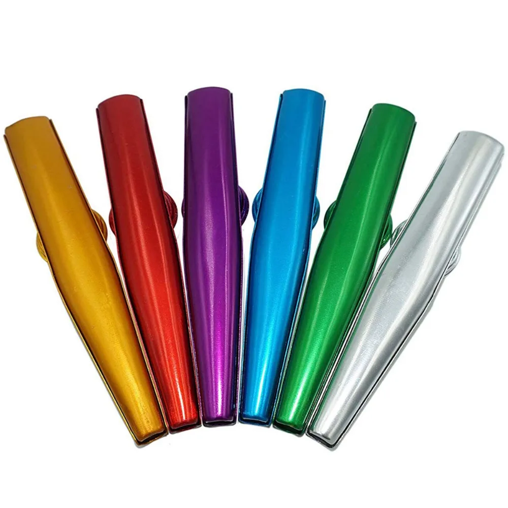 Простой дизайн легкий kazoo алюминиевый сплав металл для гитара музыкальный инструмент для любителей музыки 4 цвета