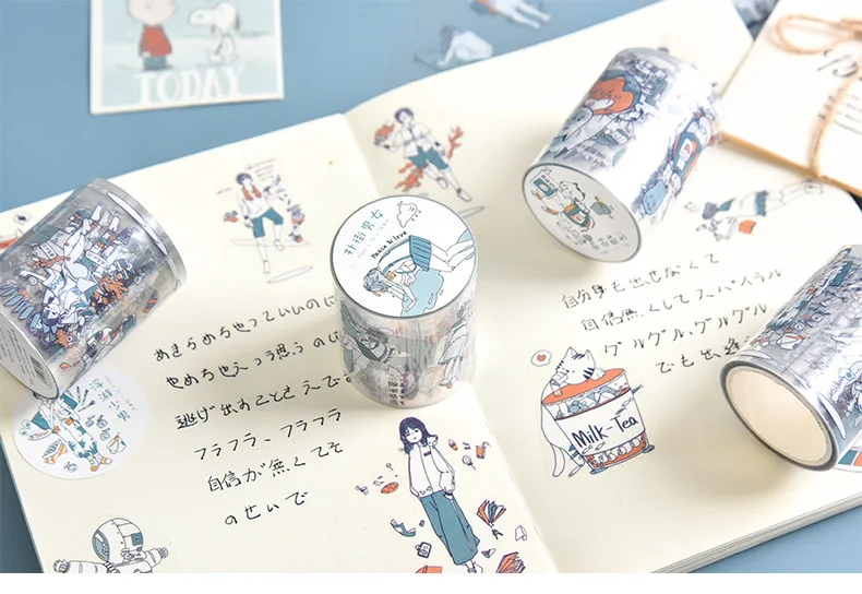 50 мм* 3 м Kawaii для девочек и мальчиков Кот Цвет Васи маскирующая лента выпуск бумажные наклейки Скрапбукинг Канцелярские Декоративные ленты