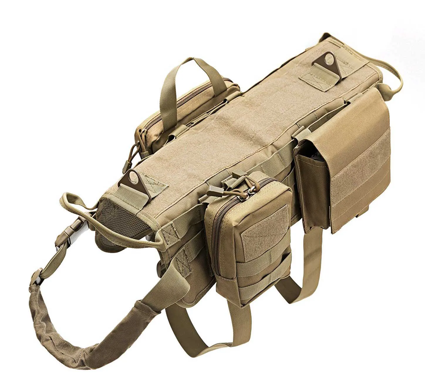 Тактическая одежда Molle, костюм, включая сумку для аксессуаров K9, боевой жилет для собак, съемный военный K9 жгут для средних и больших собак